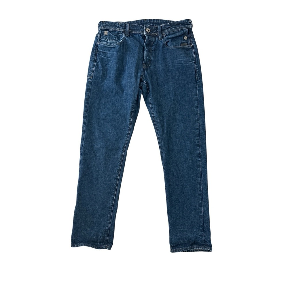G-Star Raw G-Bleid Slim Jeans Mens 31x30 Dark Wash Blue Stretch Denim